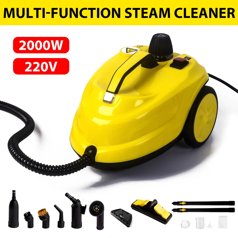 Handheld Steam Cleaner Automotive Sterilization Disinfection High Temperature 2000W Powerful Wiper Washer for Floor Kitchen Cars