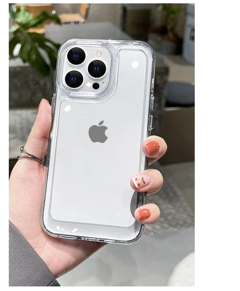 Luxury Silicone Transparent Shockproof Armo Case For iPhone 14 Pro Max